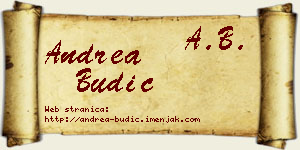 Andrea Budić vizit kartica